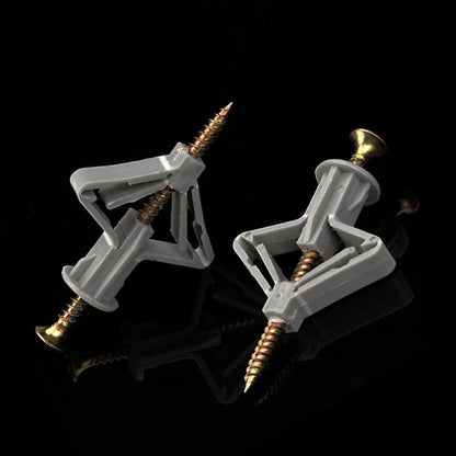 Plastic Expansion Drywall Anchor Kit — Self-Drilling Screws for Gypsum Board, Hollow Brick & Fiberboard