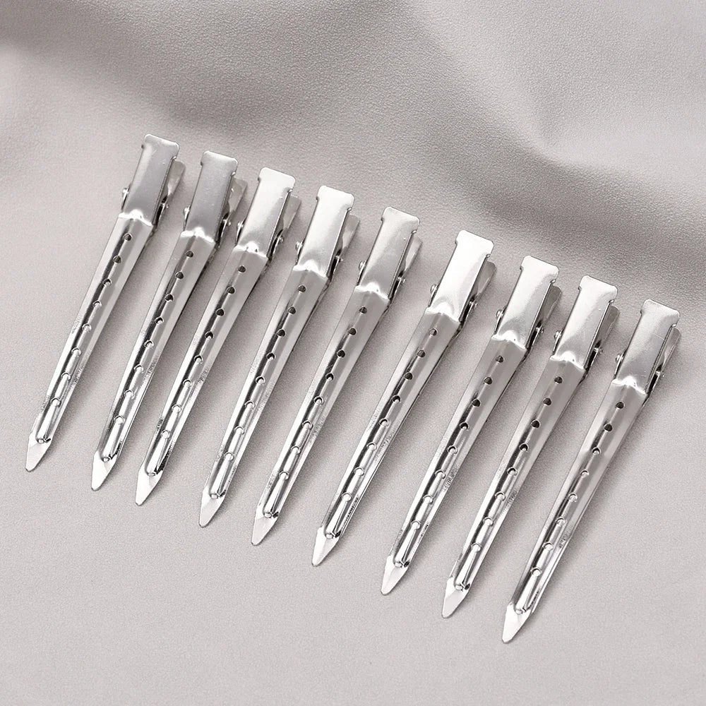Women’s Metal Hair Care Clips – Steel Hairdressing Sectioning Clamps for Styling & Barber Use
