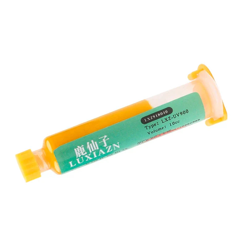 LUXIANZI 10ml UV Curing Solder Mask Ink – 5 Colors Green PCB BGA Circuit Board Insulating Protection Soldering Flux Paste