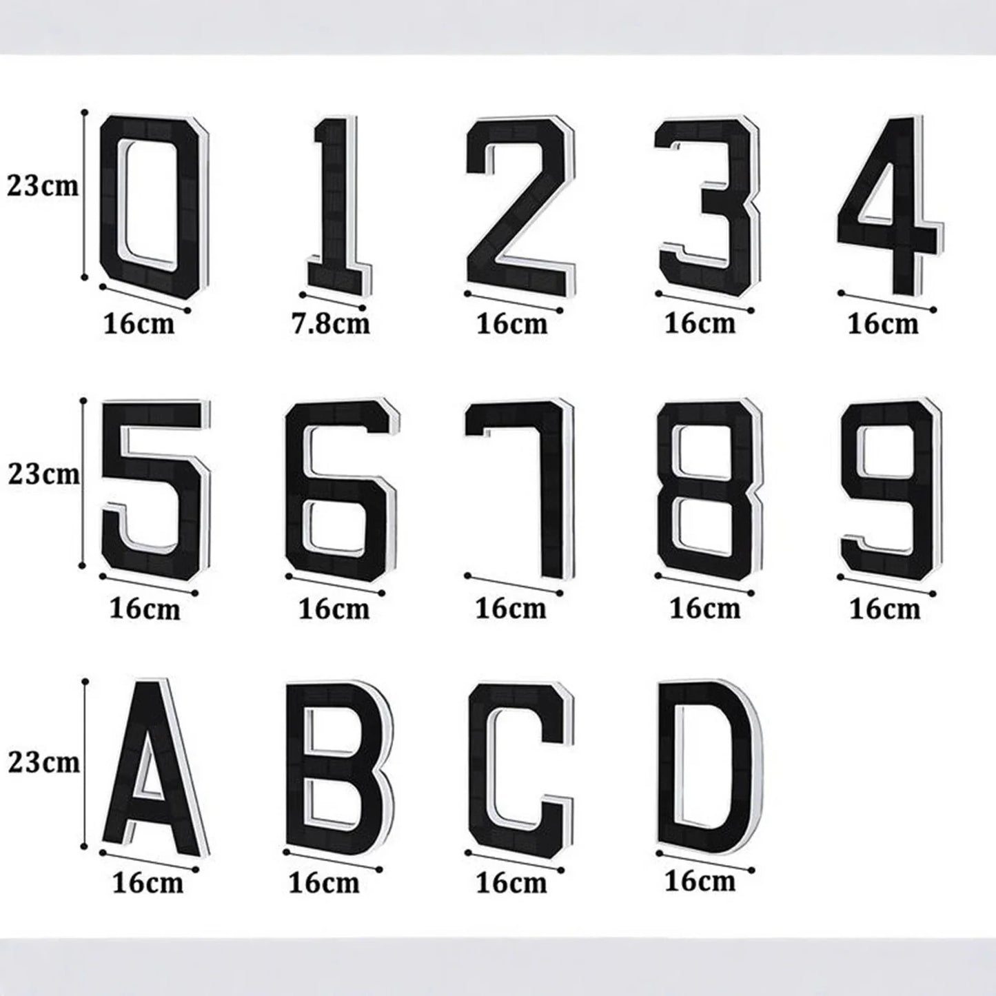 Solar House Number Light - Modern LED Address Sign with Light Sensor for Outdoor Use