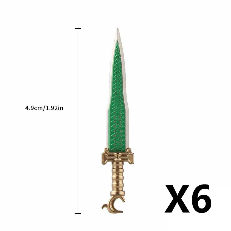 Medieval Figure Weapons Building Blocks Kit – King Sword, Lion Shield, Trident & Double-Edged Axe Battle Toy