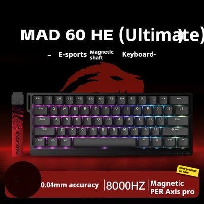 MadCatz MAD60/MAD68 HE 8K Magnetic Switch Gaming Keyboard – 60%/68% Wired RGB Mechanical Keyboard with Rapid Trigger & Custom Keys