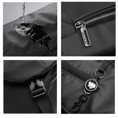 Waterproof Messenger Bag for Men – Multi-Function Anti-Theft Crossbody Sling Bag for Travel and Business