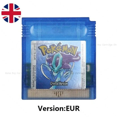 GBC Pokémon Game Cartridge Bundle – Red, Blue, Crystal, Gold, Silver, Yellow & Green, Multi-Language