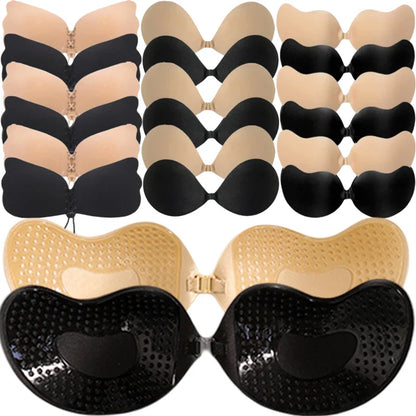 Invisible Nude Push-Up Bra Paste – Sexy Silicone Chest Stickers for Women, Wedding & Daily Use