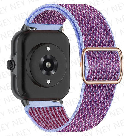 Nylon Elastic Watch Band for Amazfit GTS/GTR 4-3-2, Stratos & Bip Series – Bohemian Shiny Adjustable 20mm/22mm Strap