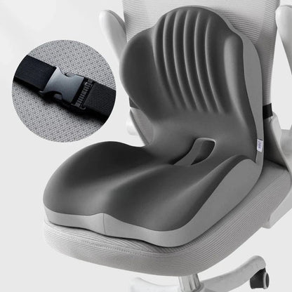 Memory Foam Truck Seat Cushion – L-Shaped Ergonomic Design with Lumbar Support Pillow for Drivers