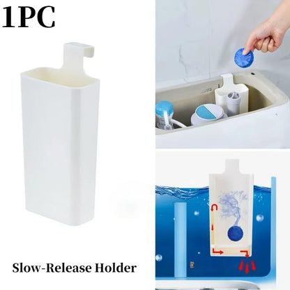 Toilet Solid Dispenser Replacement – Plastic Tank Part, Contemporary Style, No Electricity, Extends Cleaning Time