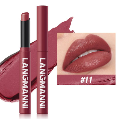 12-Color Matte Lipstick Pencil – Waterproof, Long-Lasting Non-Stick Lip Stain Tint Nude Makeup Pen