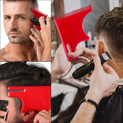 Haircut & Beard Grooming Kit – Neckline, Goatee & Hairline Shaping Template for Men, Barber Hair Cutting Tool