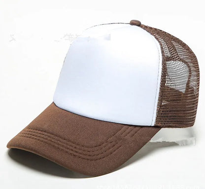 Custom Logo Mesh Trucker Cap - 5 Panel Snapback Baseball Hat for Men & Women Summer Sports Sun Hat