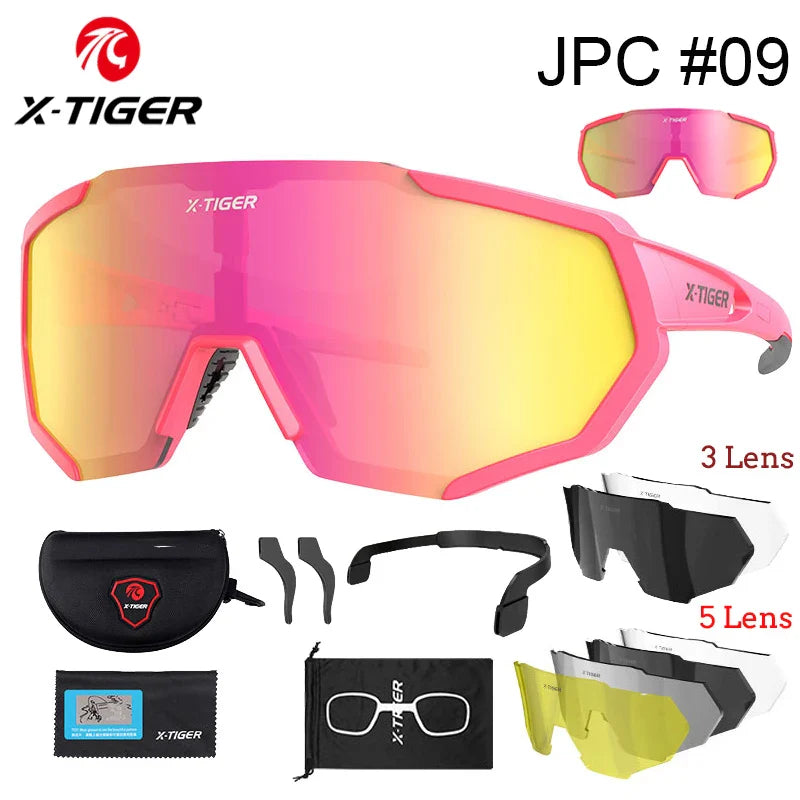 X-TIGER Polarized Cycling Glasses — Photochromic MTB & Road Bike Sunglasses for Sports