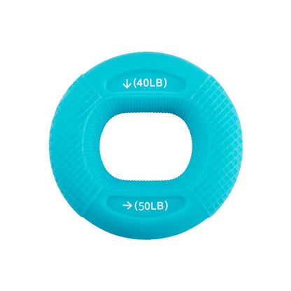 Silicone Hand Grip Strengthener: 20-80LB Gripping Ring Finger Trainer, Carpal Expander, Muscle Stretcher - Relieves Wrist Pain