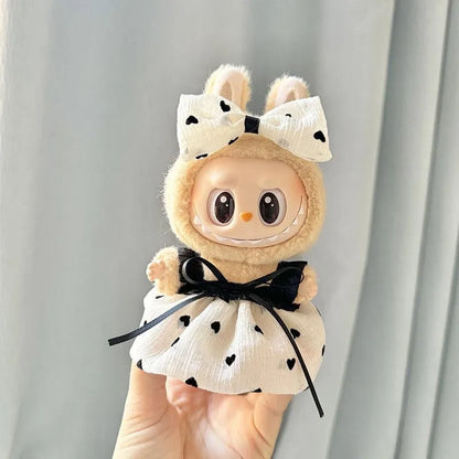 17cm Labubu Doll Clothes – Kpop EXO-Inspired Skirt & Sweater Outfit, V1 V2 Idol Clothing Gift