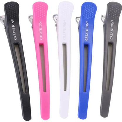 5/6PCS Alligator Hair Clips – Hairdressing Clamps & Crocodile Section Clips for Salon Styling and Barber Use