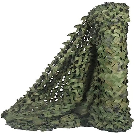 Camouflage Net Bulk Roll - Outdoor Shade Mesh for Hunting, Camping, Paintball, Bird Watching, Car Cover & Theme Party Decor