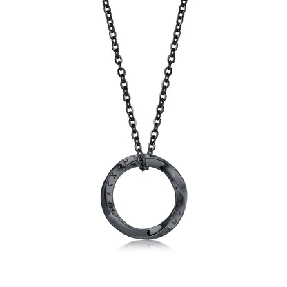 Vnox Norse Viking Pendant Necklace – Twisted Stainless Steel Mobius Triangle, Vegvisir & Valknut Geometric Charm