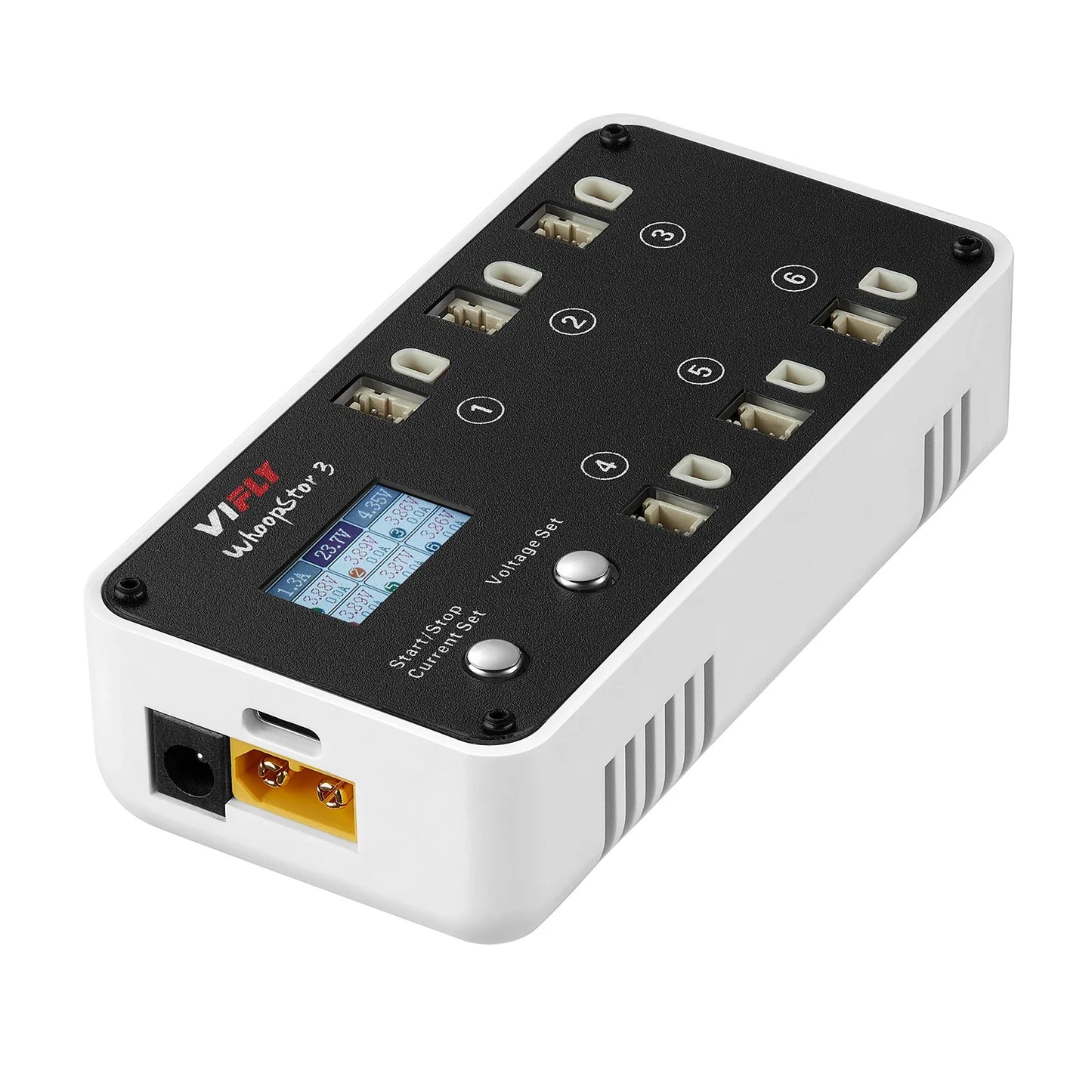 VIFLY WhoopStor 3 V3 6-Port 1S Lipo Battery Charger — Discharger & Storage for FPV TinyWhoop 4.2V/4.35V