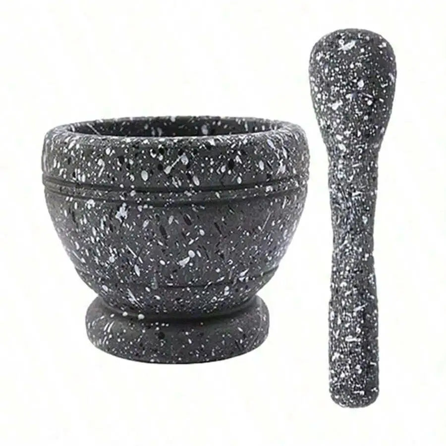Resin Mortar and Pestle Set - Mini Kitchen Spice, Herb & Garlic Grinding Bowl for Cooking & Restaurant Use