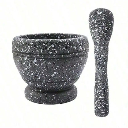 Resin Mortar and Pestle Set - Mini Kitchen Spice, Herb & Garlic Grinding Bowl for Cooking & Restaurant Use