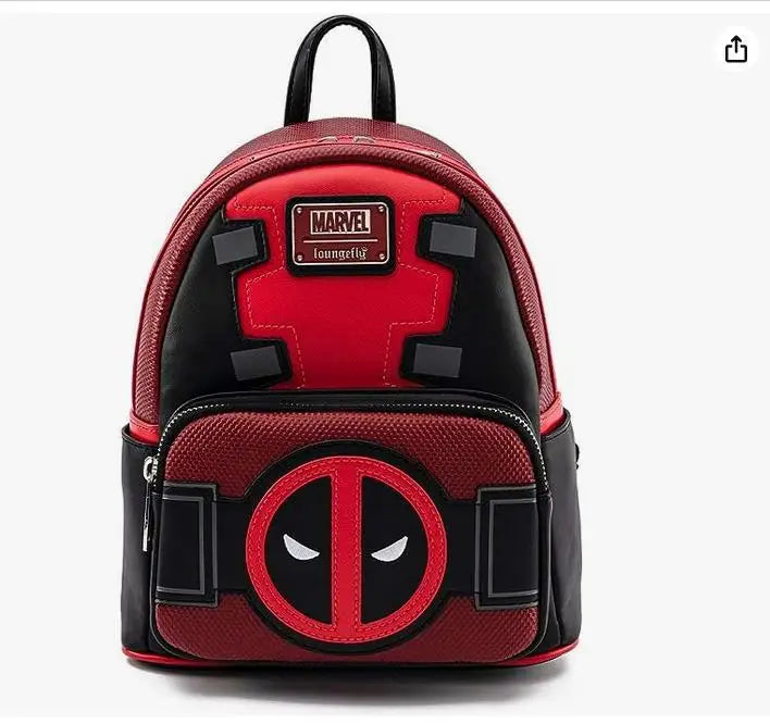 Marvel Avengers Deadpool & Captain America Backpack – High Capacity Anime Cartoon Travel & Leisure Bag