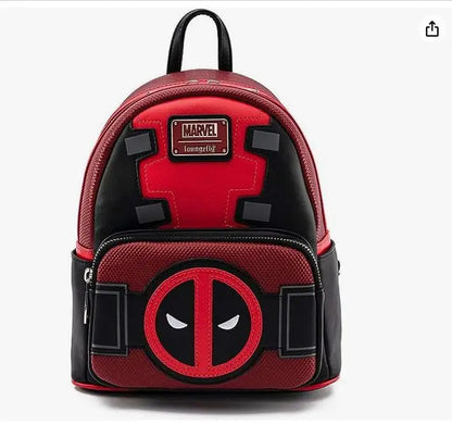 Marvel Avengers Deadpool & Captain America Backpack – High Capacity Anime Cartoon Travel & Leisure Bag