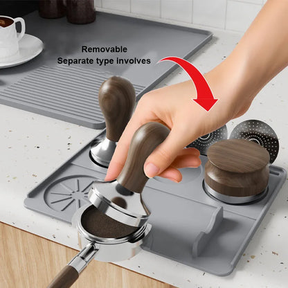 Coffee Machine Silicone Mat Tray | Drain Pad for Bar, Fruits, Vegetables, & Coffee Powder | Dining Table Insulation Protection