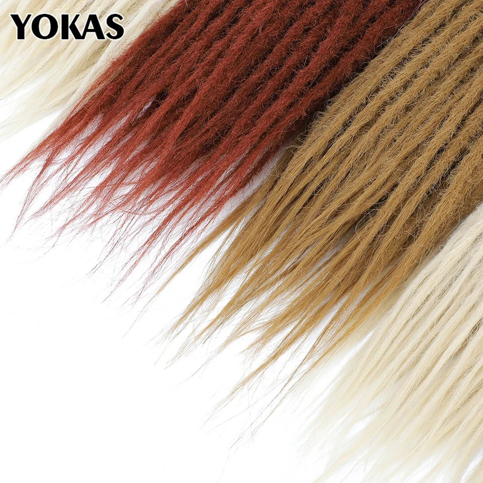 YOKAS Handmade Dreadlock Extensions - Synthetic Crochet Braided Hair 24 36 Inch Long Faux Locs for Women
