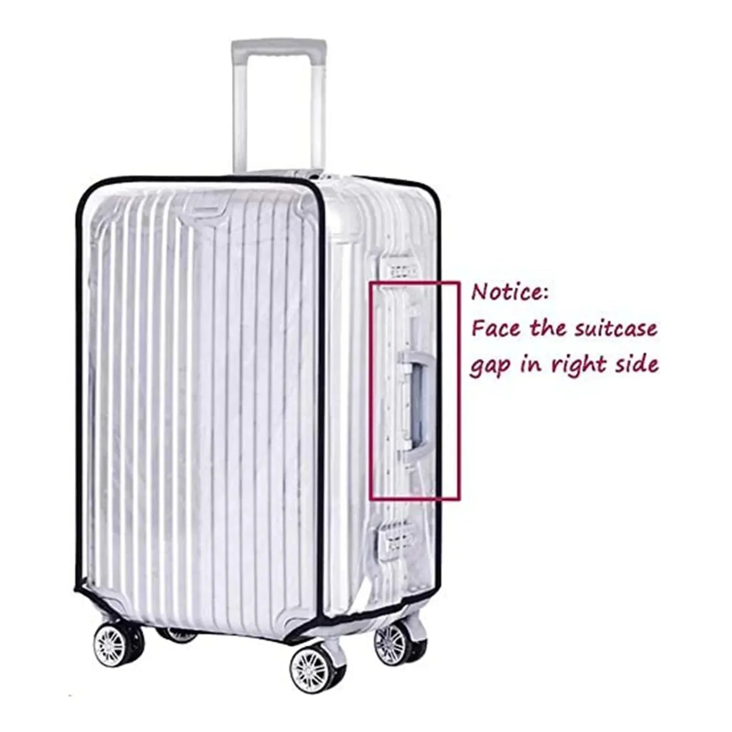 Full Transparent Luggage Cover – Waterproof, Dustproof, Durable PVC Suitcase Protector for Travel