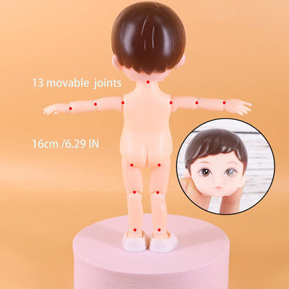 One Piece 6-Inch Baby Dolls – Boy Model with 13 Movable Joints & Painted Eyes, Birthday Gift Toy for Children Girls