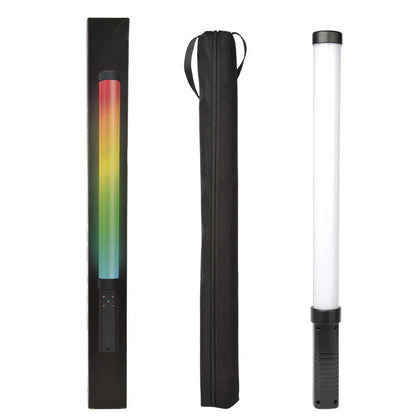 RGB LED Stick Light Wand Handheld Tube Video Light 3000K-6000K 2600mAh Rechargeable Photography Fill Lamp for Studio & Vlogging