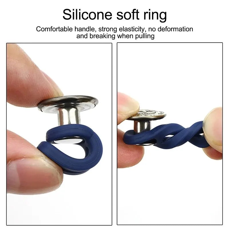 5pcs Metal Button Extender Kit: Retractable Jeans Waist Button Fixing, Perfect for Pants & Jeans - No Sewing Required