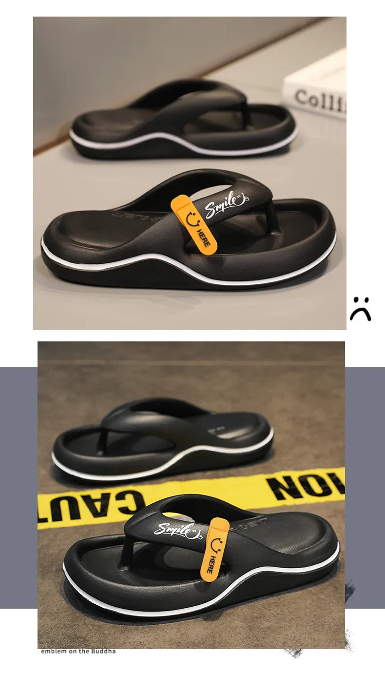 Men's & Women's Flip Flops – Non Slip Thick Sole Slippers, Super Soft Indoor & Outdoor Beach Sandals