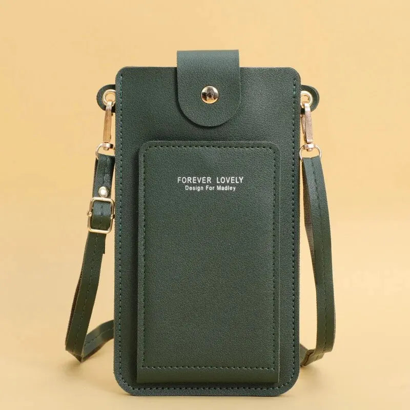 Women's Soft Leather Wallet & Touch Screen Phone Purse – Crossbody Shoulder Bag Handbag
