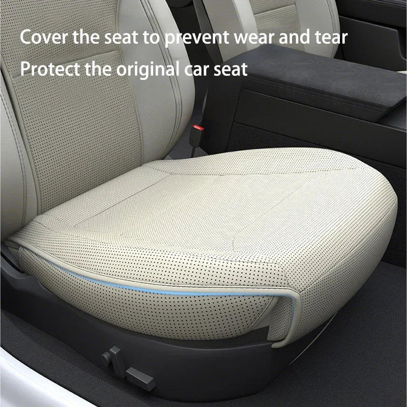 Tesla Model Y Juniper 2025 Seat Cushion – PU Breathable Punching Split Car Seat Protector Universal Interior Accessory