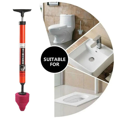 High Pressure Toilet Pipe Plunger – Silicone One-Shot Sewer Dredging Tool for Quick Unblocking