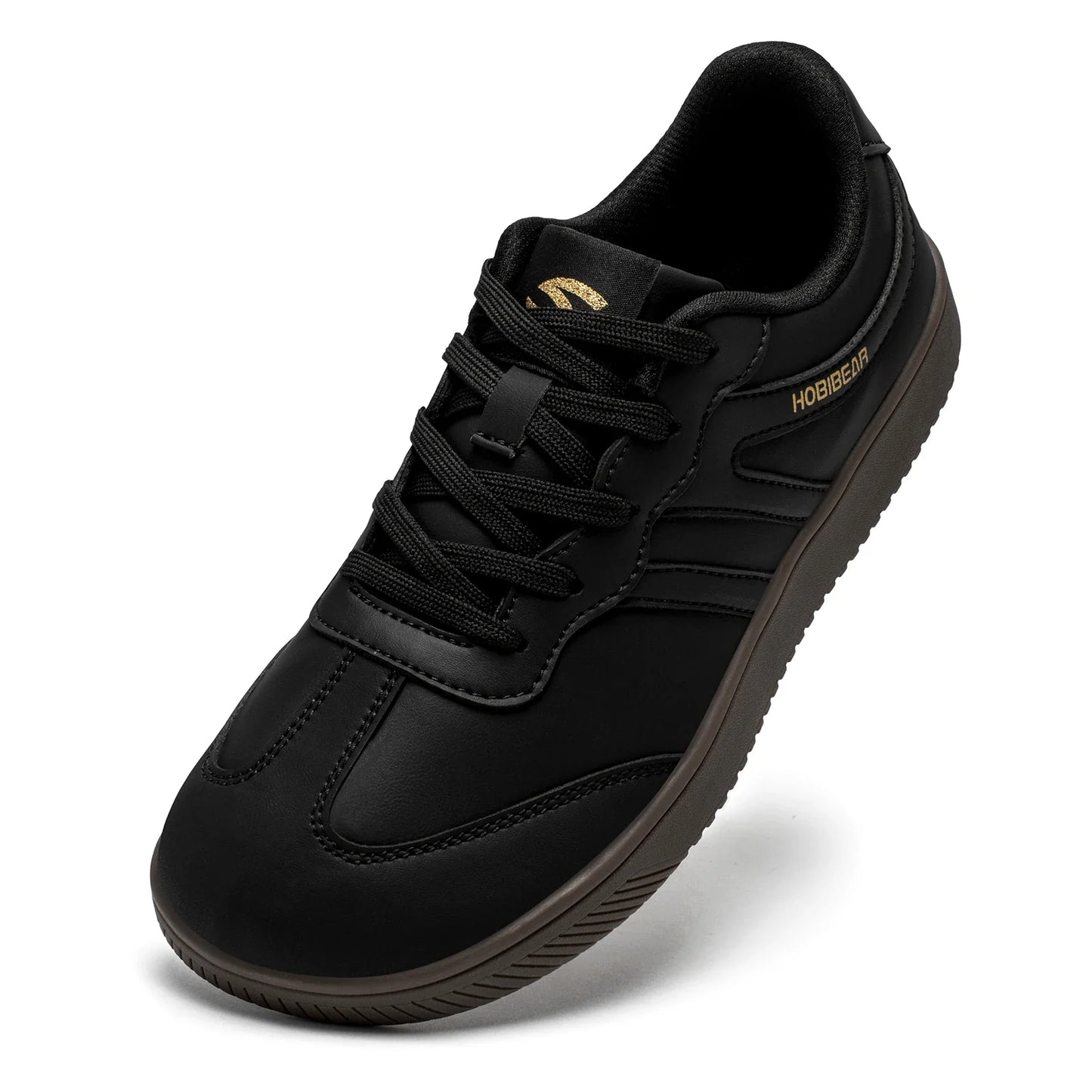 HOBIBEAR Unisex Wide Toe Sneakers – Retro Casual Lace-Up Leather Shoes for Men & Women