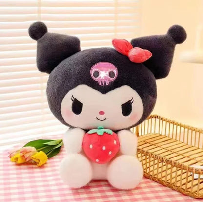 Sanrio Kuromi Plush Toy – 30cm Cinnamoroll & Melody Stuffed Doll, Soft & Comfortable, Valentine's Day & Birthday Gift