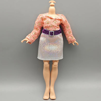 Handmade Doll Dresses & Shoes – Outfit for 28cm High School Dolls with Big Eyes & Long Eyelashes, Perfect Birthday Gift