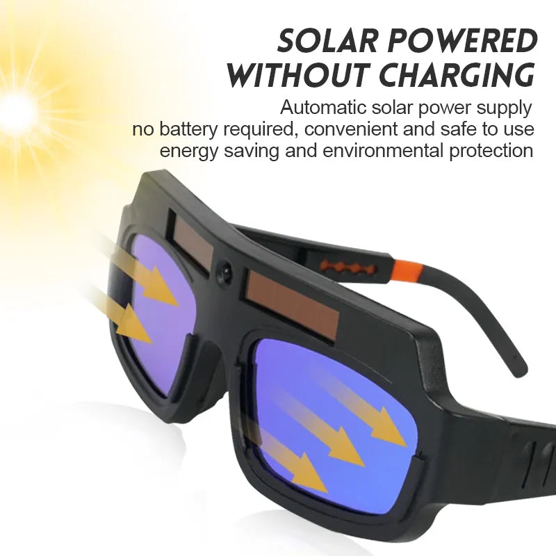 Auto-Darkening Welding Glasses : Argon Arc Eye Protection Goggles with Anti-Glare, Dimming Lens - Welder's Essential Tool