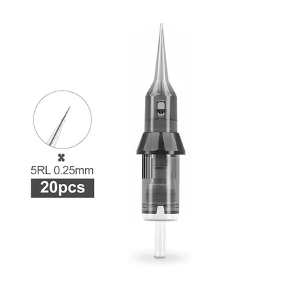 Thunderlord 20PCS 1R Tattoo Needle Cartridges – Round Liner with Membrane System for Permanent Makeup & Universal Machines