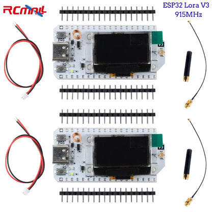 2PCS Heltec LoRa32 V3 Development Board – 868/915MHz SX1262 with 0.96" OLED, Bluetooth & WiFi for Arduino IoT & Meshtastic Projects