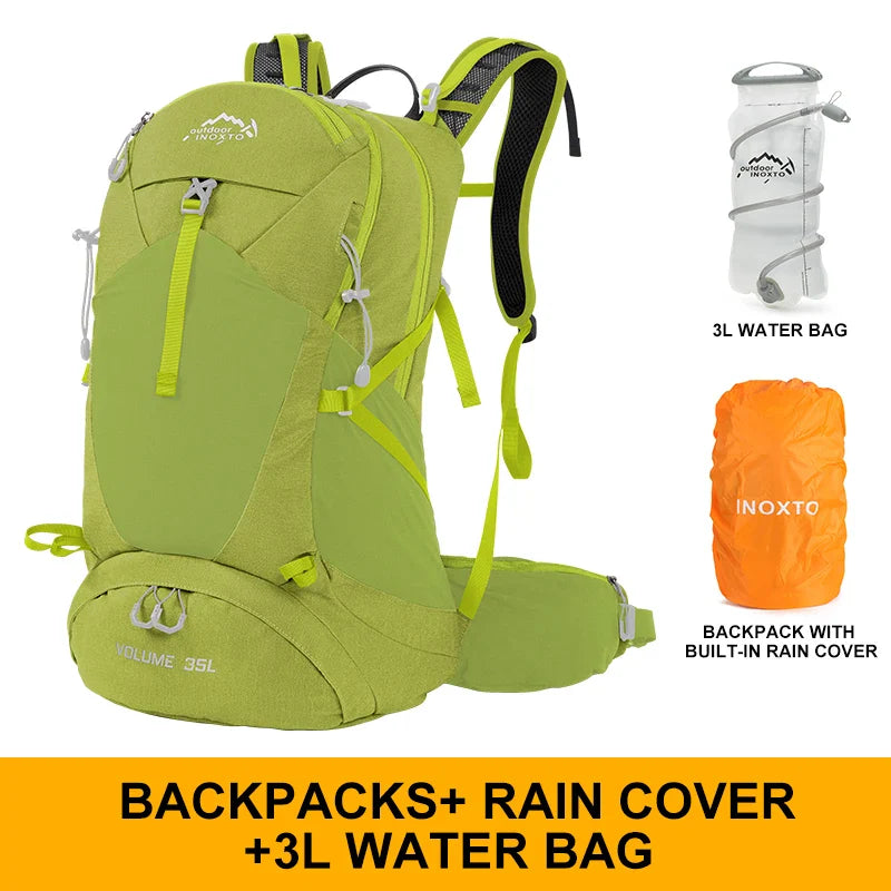35L Mountaineering Backpack - Waterproof Outdoor Sports Bag for Men & Women, Camping & Hiking Rain Gear