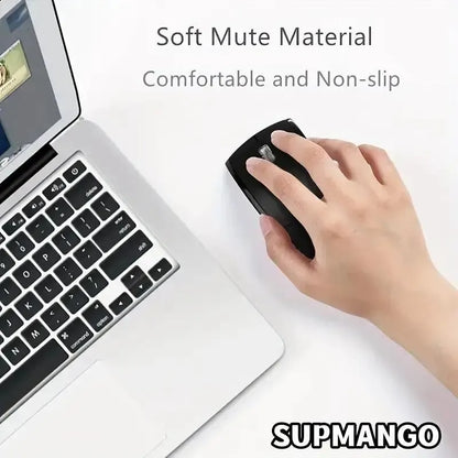 2.4G Wireless Foldable Mouse - Portable Mini Ergonomic USB Mouse for Laptop, PC, and Desktop