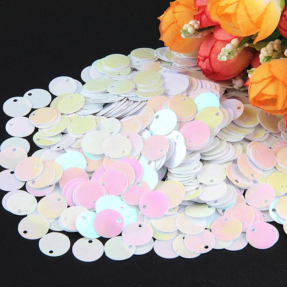 Large Round Flat Sequin Paillettes 10–30mm Loose Glitter Sequins for DIY Crafts, Kids Dance & Decoration 10g Pack