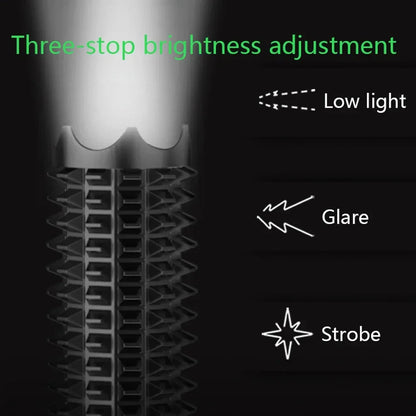 LED Baseball Bat Flashlight: Aluminum Alloy, Focusable & Zoomable, Super Bright Self Defense Torch - Tactical Baton for Emergency Use