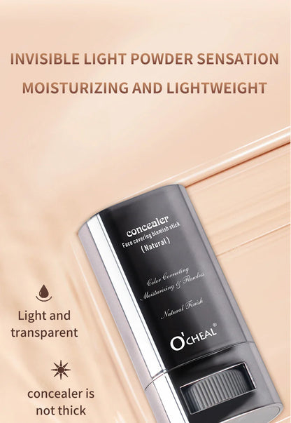 Ocheal Face Foundation Contour Stick – Long-Wear Lightweight Concealer & Blemish Brightening Makeup