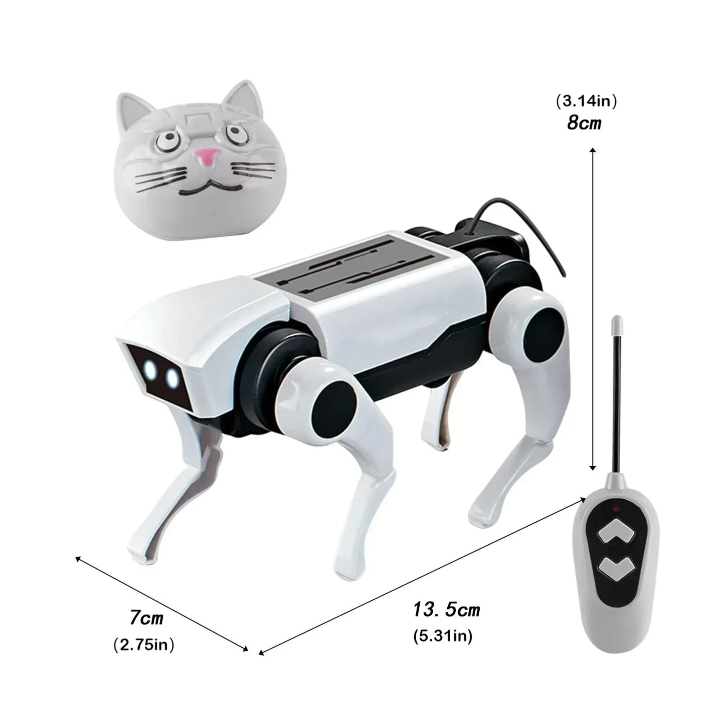 RC Robot Mechanical Dog Toy Kit – DIY Assembly Remote Control STEM Science Educational Electric Model for Kids Gift
