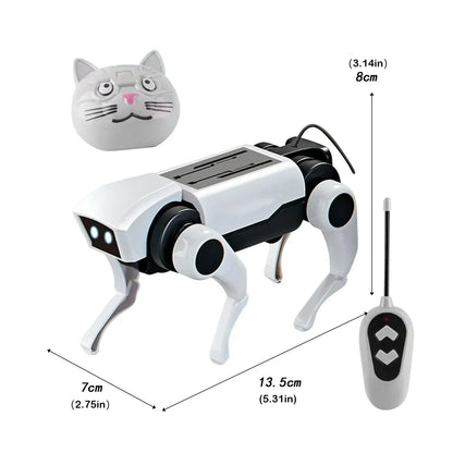RC Robot Mechanical Dog Toy Kit – DIY Assembly Remote Control STEM Science Educational Electric Model for Kids Gift