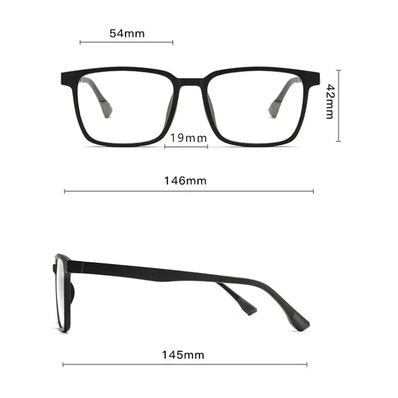 VICKY Flip-Up Magnetic Clip-On Prescription Sunglasses - TR90 Polarized Myopia Glasses Night Vision Reading Eyewear for Men & Women